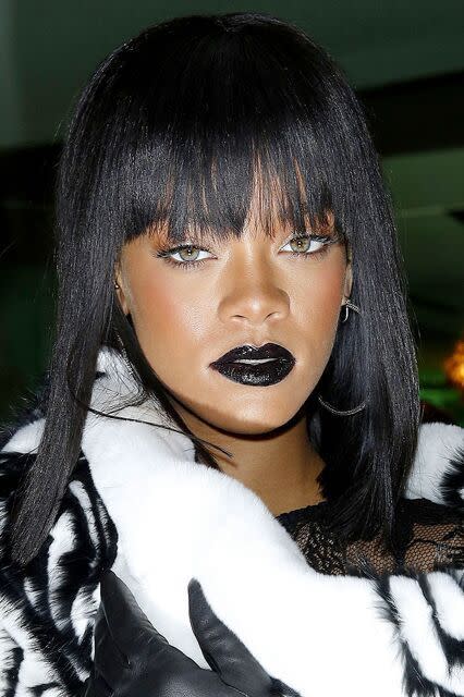 The glossy black pout RiRi sported during Paris Fashion Week in 2014 is up there on the list of Morales’ favorite looks. 