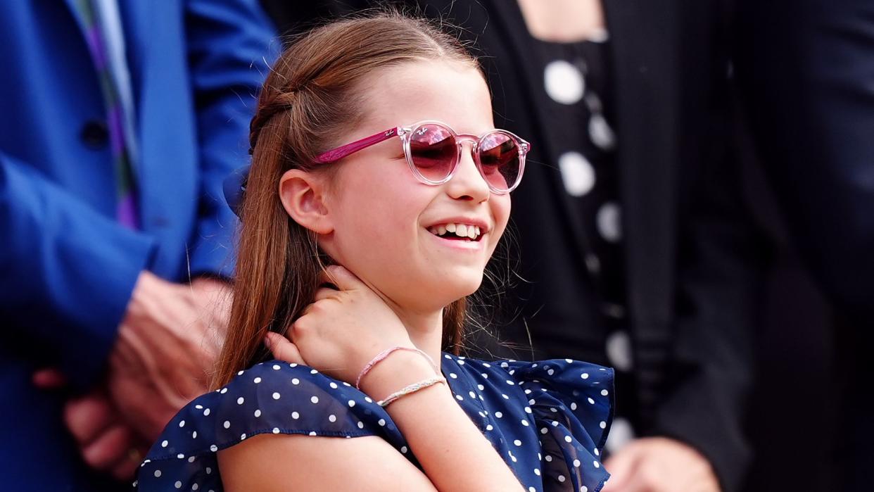 La princesa Charlotte viendo la final de Wimbledon el 14 de julio de 2024