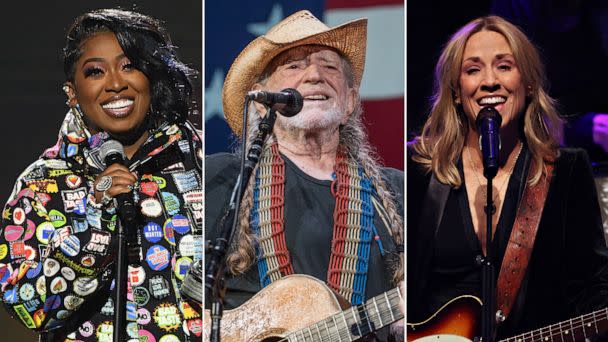 PHOTO: Missy Elliott, Willie Nelson and Sheryl Crow (Getty Images)