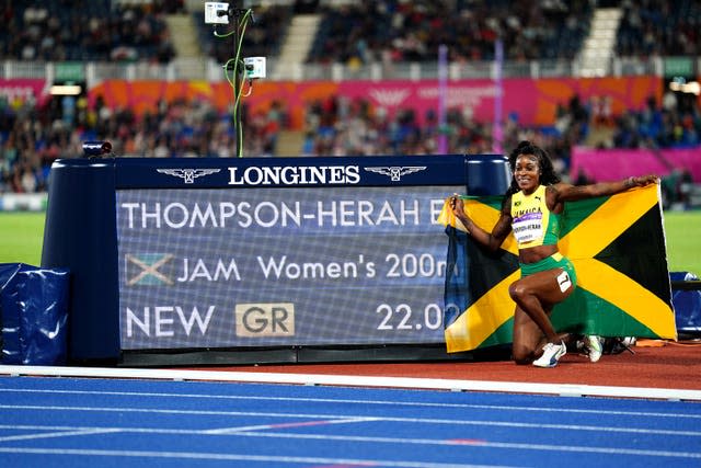 Elaine Thompson-Herah bounced back from a modest World Championships (Martin Rickett/PA)