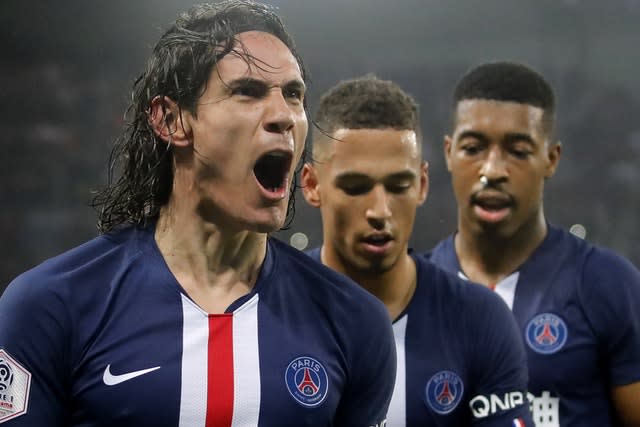 Edinson Cavani was on target in PSG's 4-3 win against Bordeaux 