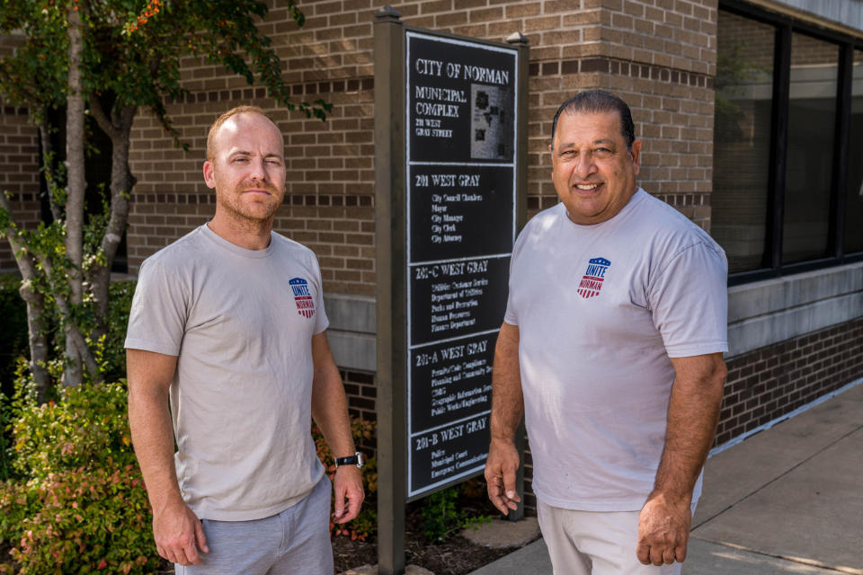 Image: Unite Norman co-founders Russell Smith and Sassan Moghadam. (Christopher Creese / for NBC News)