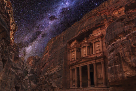 Starry skies over Petra - Credit: Getty