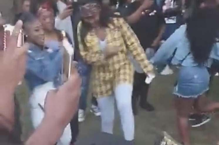 Footage shared on social media showed revellers having fun at 'unlicensed music events' (Snapchat)