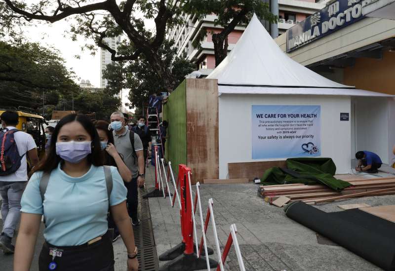 中國武漢肺炎疫情擴大，菲律賓公衛當局加強戒備（AP）