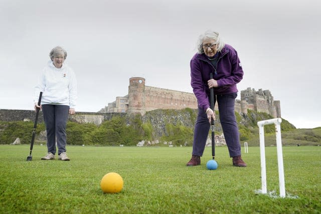 Croquet at Bamburgh Castle 