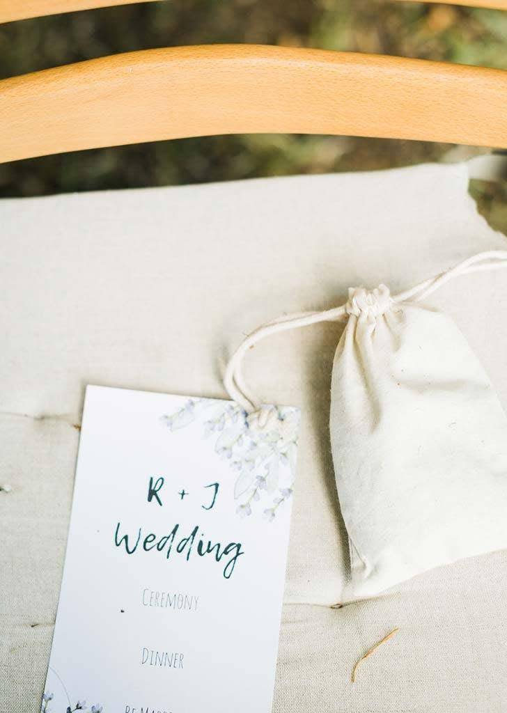 Jenny designed the wedding programs (Danielle Riley Photography)