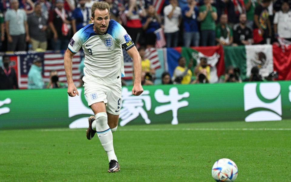Harry Kane of England in action during the FIFA World Cup Qatar 2022 Group B match between England and USA at Al Bayt Stadium - Getty Images