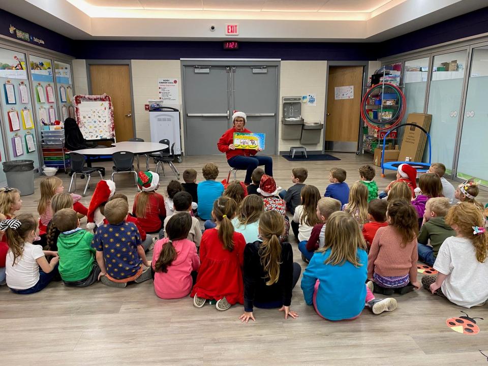 Patty Quessenberry has been on the Ozark school board for 27 years. Over that time, she has repeatedly volunteered to read to young students, making literacy a focus of her public service.