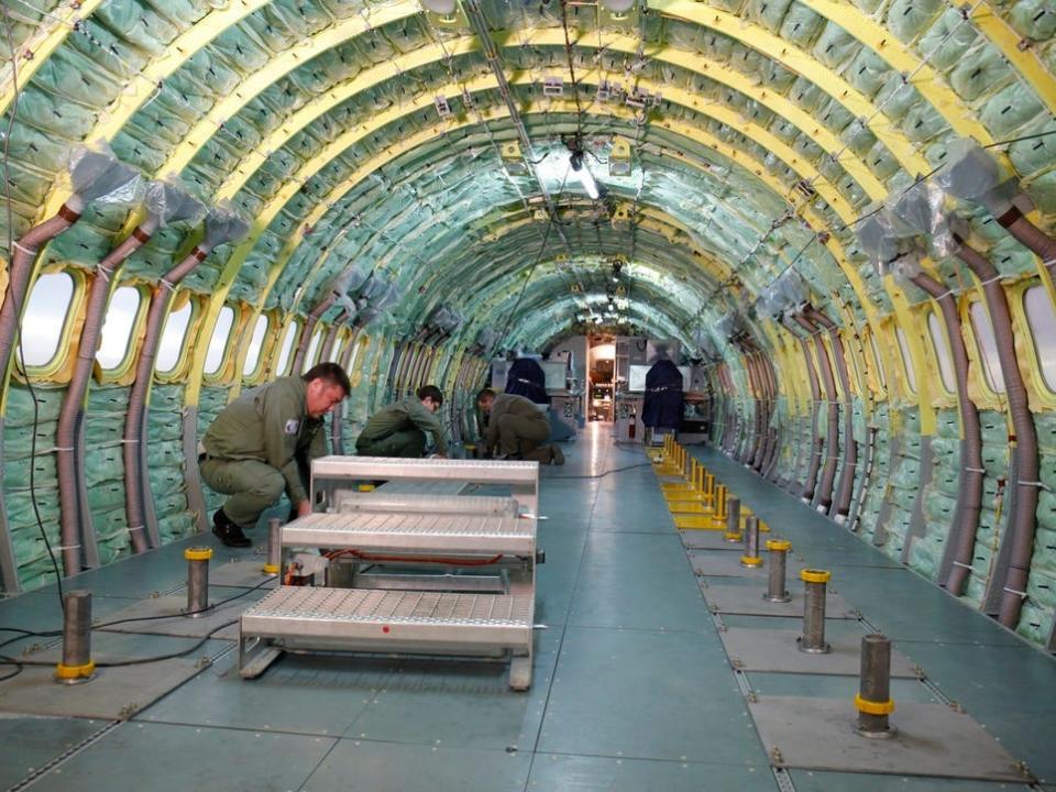 Inside cabin of MC-21.