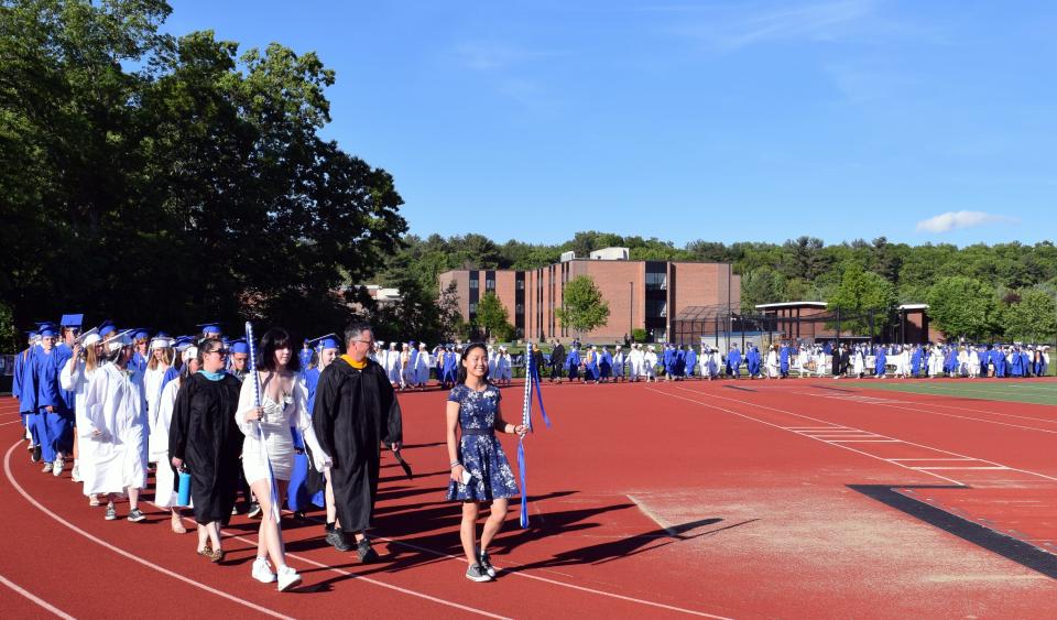 Oyster River High School held a commencement ceremony for its Class of 2022 on Friday, June 10, 2022 at the high school in Durham.