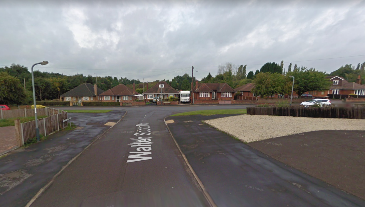 The girl was taken away from a group where she was sitting at the bottom of Walter Scott Road, adjoining Coalpit Fields Road, in Bedworth, Warwickshire, then raped, police said. (Google Maps)