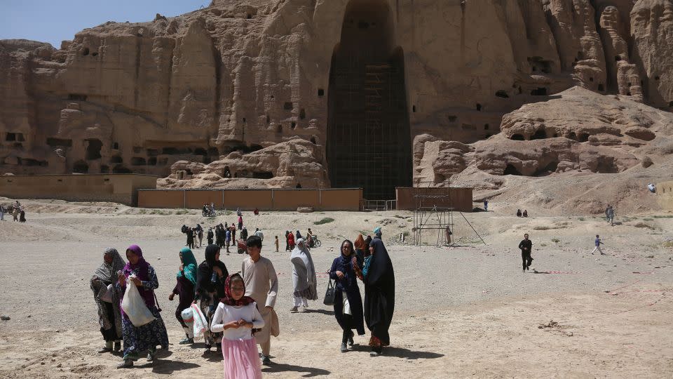 The site of giant Buddha statues ruins in Bamiyan province is a draw for tourists despite their destruction by the Taliban in 2001. - Xinhua/Shutterstock