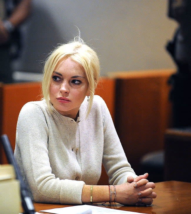 Lindsay Lohan in court