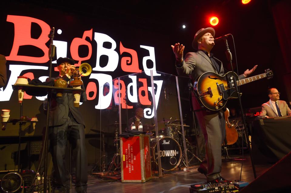 Scotty Morris of the band Big Bad Voodoo Daddy performs at The Cowan at Topgolf on Oct. 5, 2018 in Nashville, Tennessee.