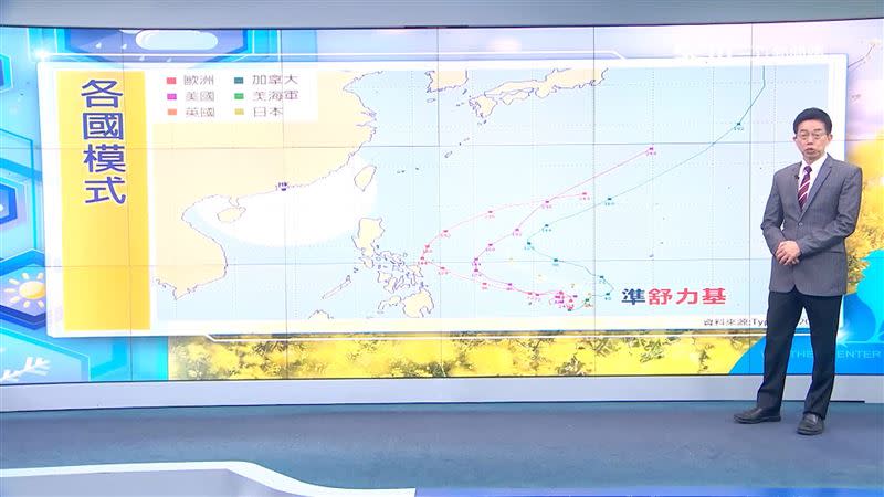 「舒力基」颱風若生成，按照路徑圖來看，也不會影響到台灣。