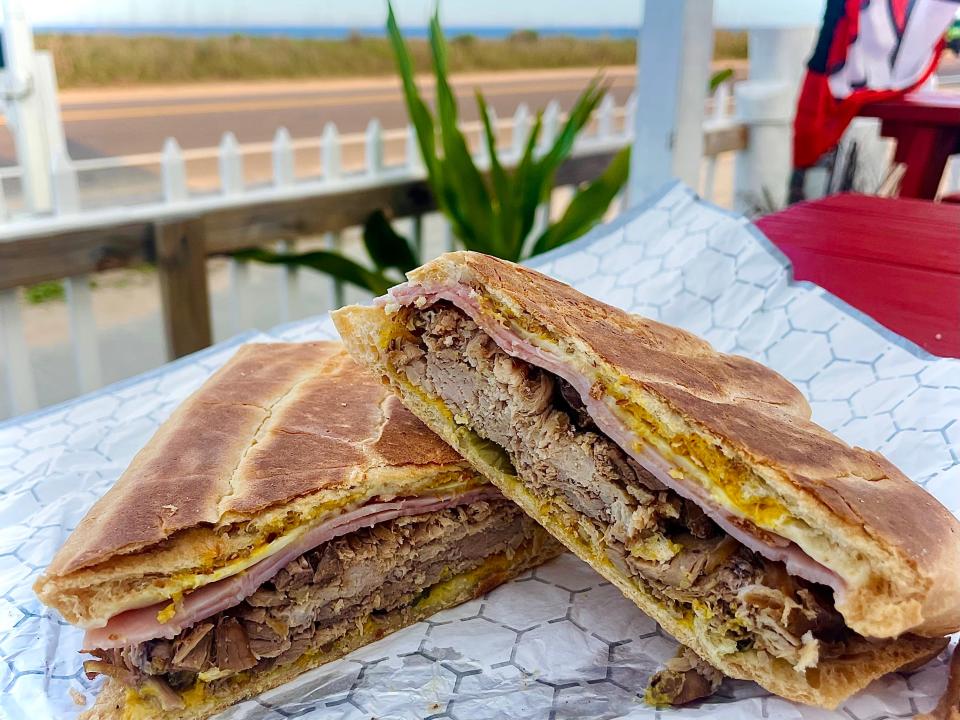 Traditional Cuban sandwich from Dolce De Leche Cafe.