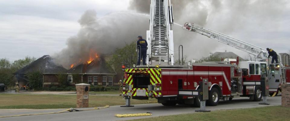 Fighting a house fire