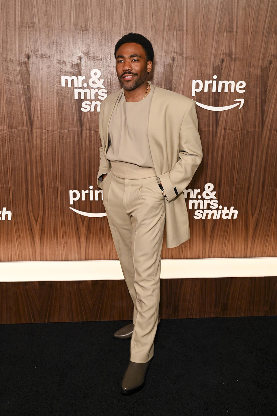 Donald Glover at the "Mr. & Mrs. Smith" New York premiere held at Weylin Brooklyn on January 31, 2024 in Brooklyn, New York. (Photo by Bryan Bedder/Variety via Getty Images)