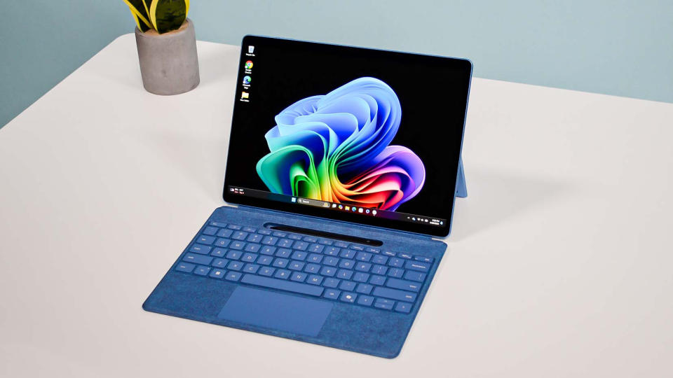 Microsoft Surface Pro 11 on a desk.