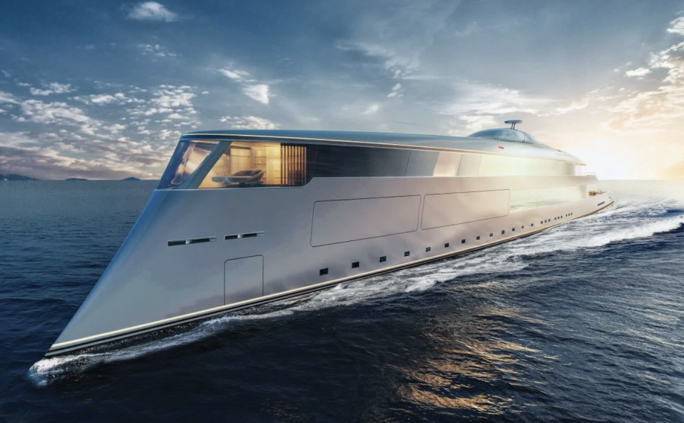 Así es el Aqua, el superyate de hidrógeno. Imagen:  Sinot Yacht Architecture and Design. 