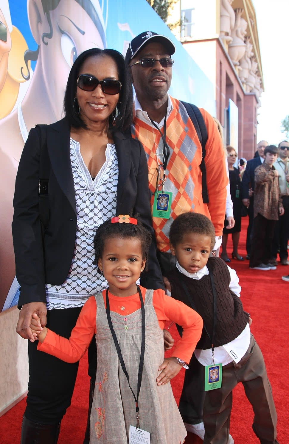 Angela Bassett and Courtney B. Vance with Bronwyn Golden and Slater Josiah