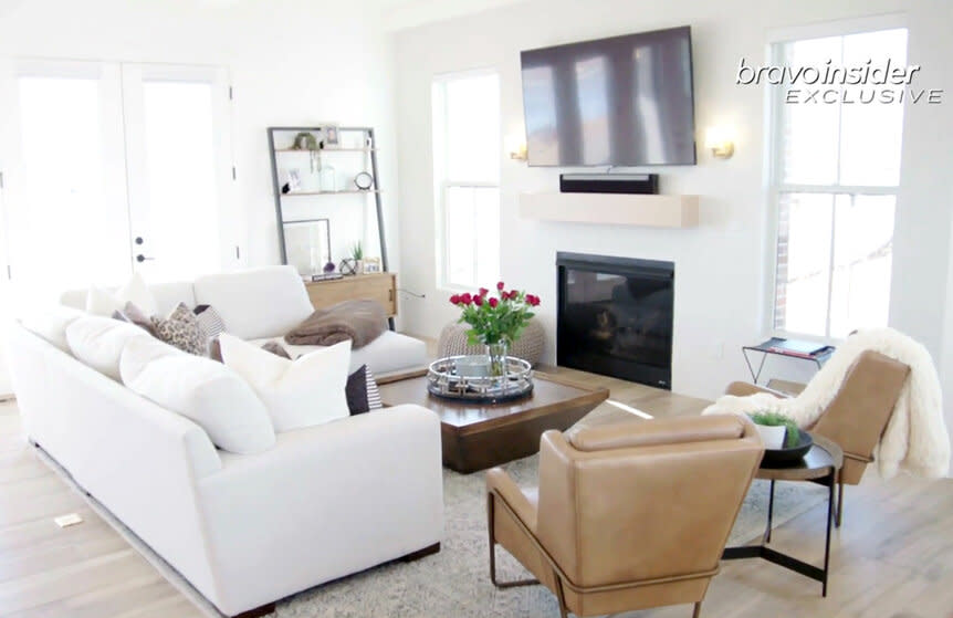 Livingroom furniture inside Whitney Rose's home.