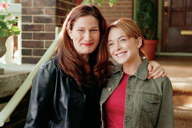 <p>Courtesy of Paramount Home Entertainment</p> Lindsay Lohan and Ana Gasteyer filming Mean Girls in 2004