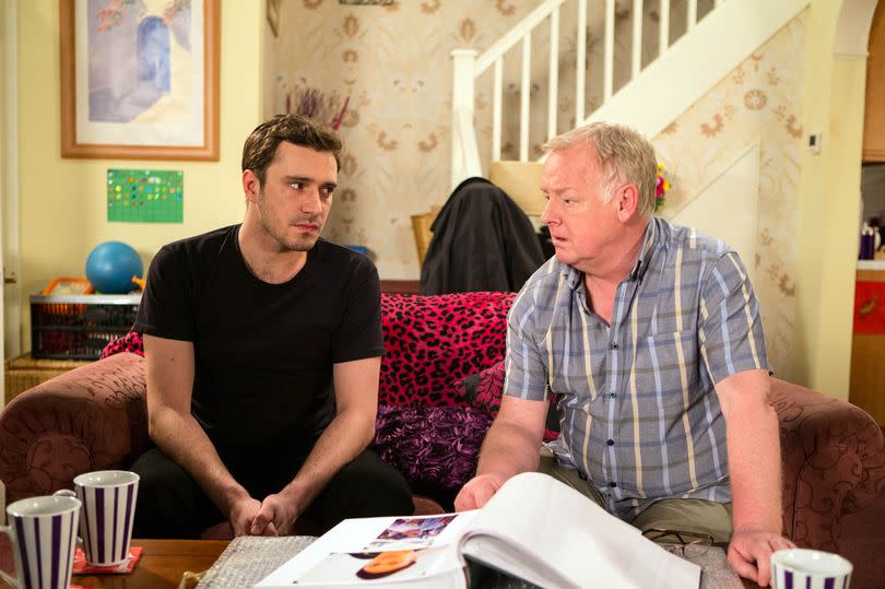 Oliver Farnworth and Les Dennis