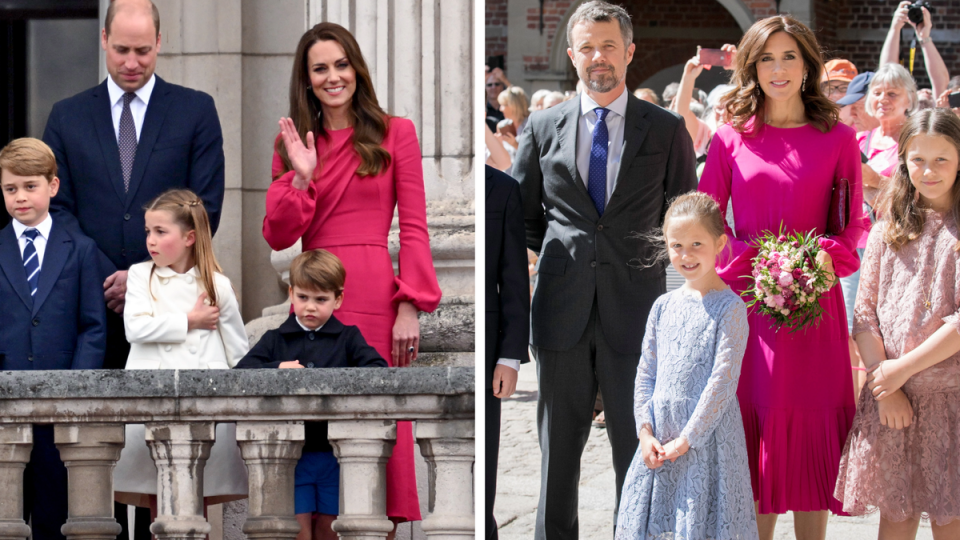 Princess of Wales in 2022 and Princess of Denmark in 2018 (Getty Images)