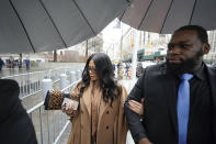 Jennifer Shah arrives to federal court in New York, Friday, Jan. 6, 2023. Federal prosecutors are seeking a 10-year prison sentence for the member of "The Real Housewives of Salt Lake City" who they say lived lavishly after defrauding thousands of people nationwide in a telemarketing scam, many of them elderly. (AP Photo/Seth Wenig)
