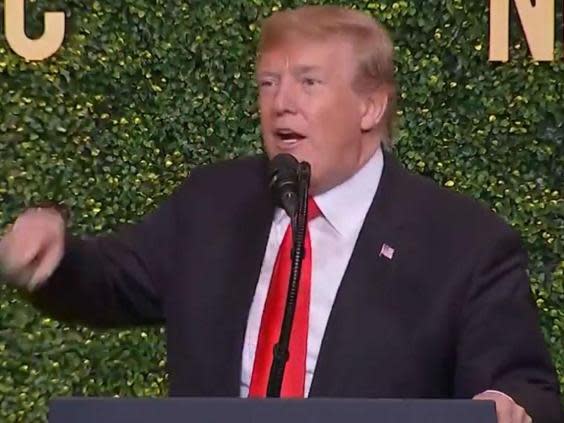 Trump addresses National Republican Congressional Committee annual fundraiser on 2 April, 2019 (C-SPAN)