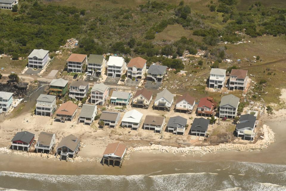 Hurricane Isaias lashed several Brunswick County beach towns in August 2000, including Ocean Isle Beach seen here. It also spawned the highest tide ever recorded in Wilmington.