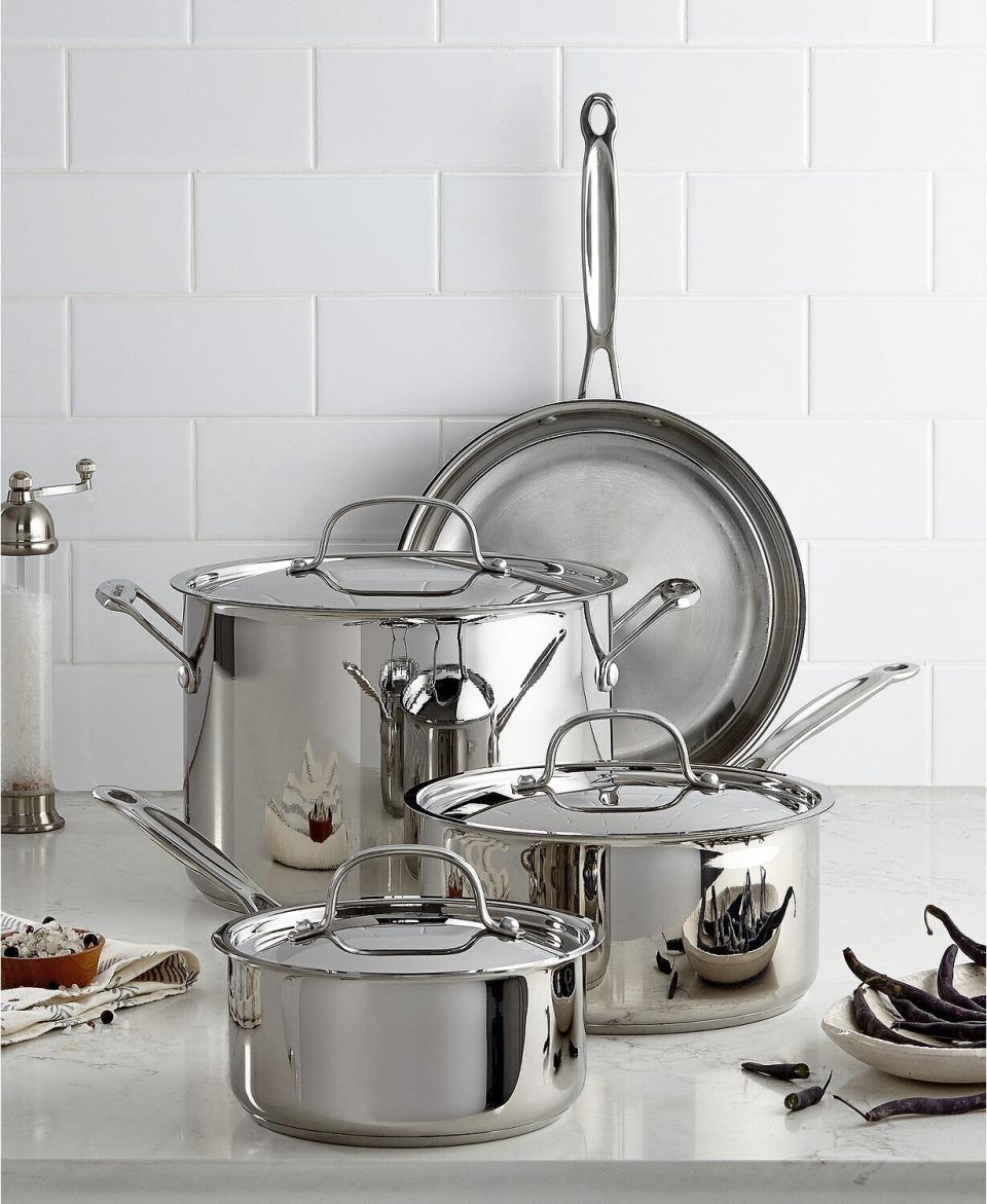 Another one of our favorite finds, this Cuisinart cookware set is more than half-off right now. It comes with a skillet, two sauce pans and a stock pot. The cookware has tapered rims to make pouring easier on you. <a href="https://fave.co/3lP0s2e" target="_blank" rel="noopener noreferrer">﻿Originally $200, get it for $70 when you use code <strong>THANKYOU</strong> at Macy's<strong>﻿</strong></a>.