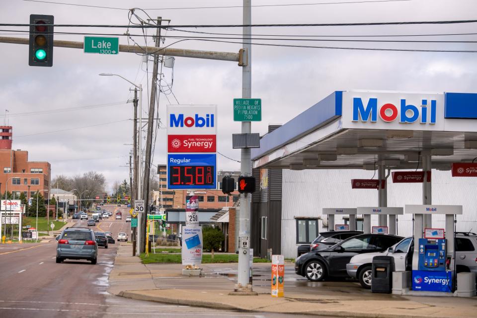 The Mobil gas station at Lake and Prospect in Peoria Hieghts lists gasolines at $3.58/gallon.