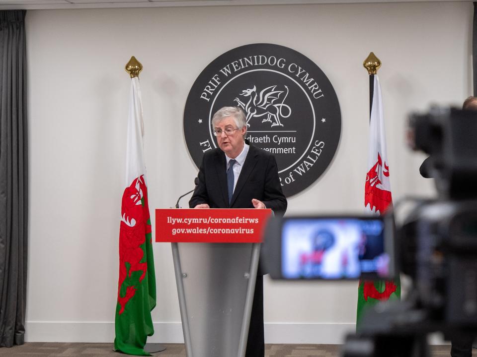 Wales’s first minister Mark Drakeford (pictured) has warned the prime minister should reconsider allowing foreign travel this summer amid the Indian coronavirus variantWelsh government