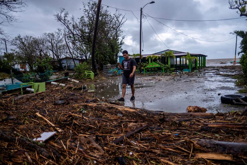 FILE PHOTO: Hurrican Fiona landfalls in Puerto Rico