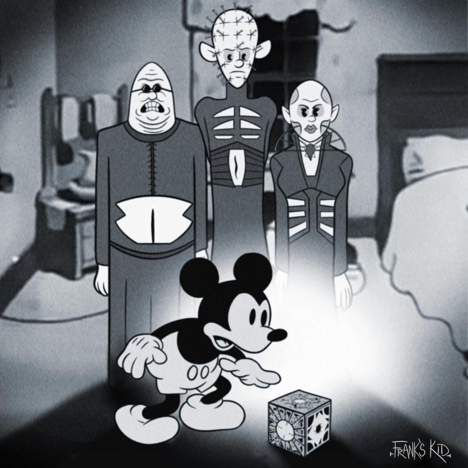 Pinhead and the Cenobites have such sights to show you Mickey. And we don't mean Disneyland.