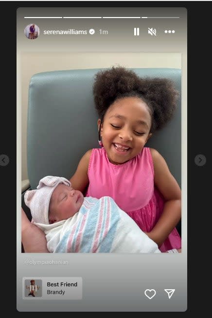 PHOTOS: Serena Williams' Daughter Olympia Meets Baby Sister Adira