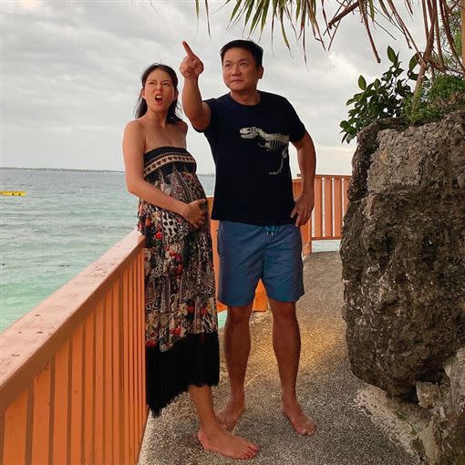 劉香慈現在跟老公期待二胎寶寶誕生。（圖／翻攝自臉書）