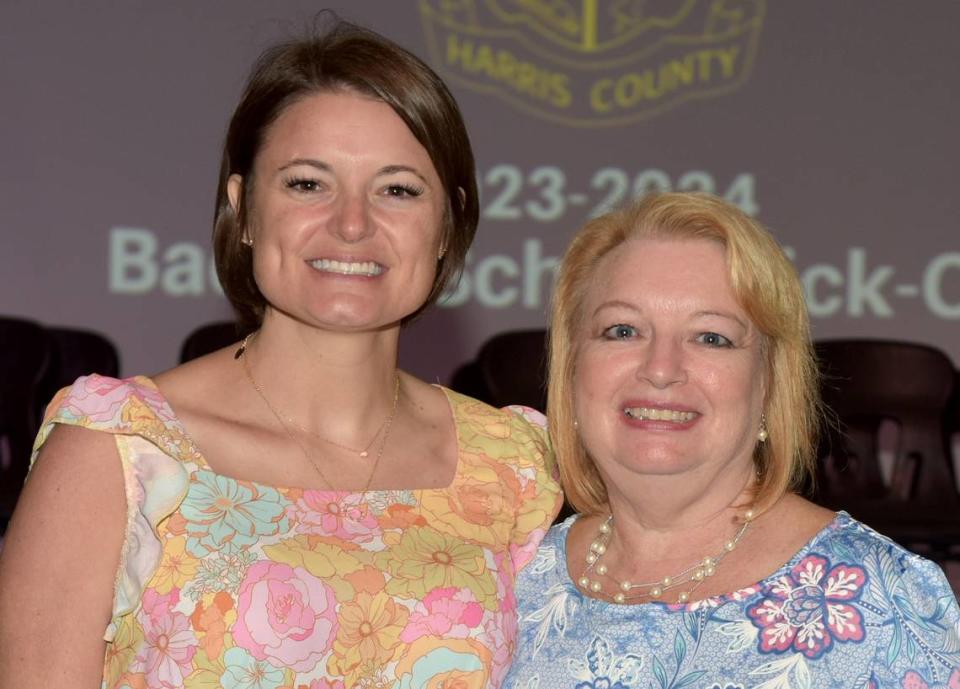 Jeannie Bulloch, left, is the Teacher of the Year and Susann Murphy is the Support Person of the Year at Creekside Intermediate School.