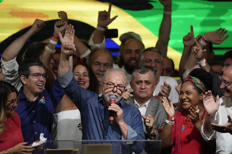 Lula da Silva celebra su victoria 