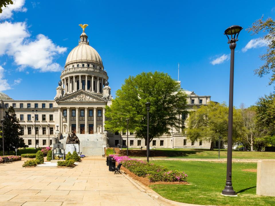 The Mississippi Capitol in Jackson, Mississippi.