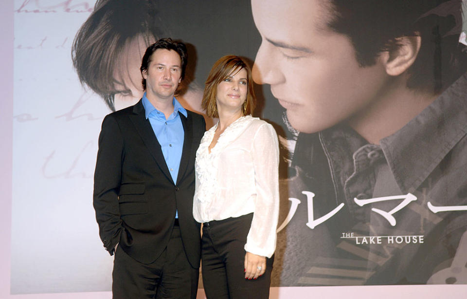 Reeves and Bullock remain friends and admirers. WireImage