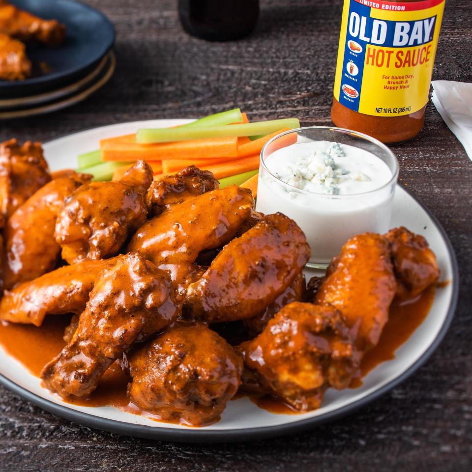 The company says its good to sprinkle on hot wings.