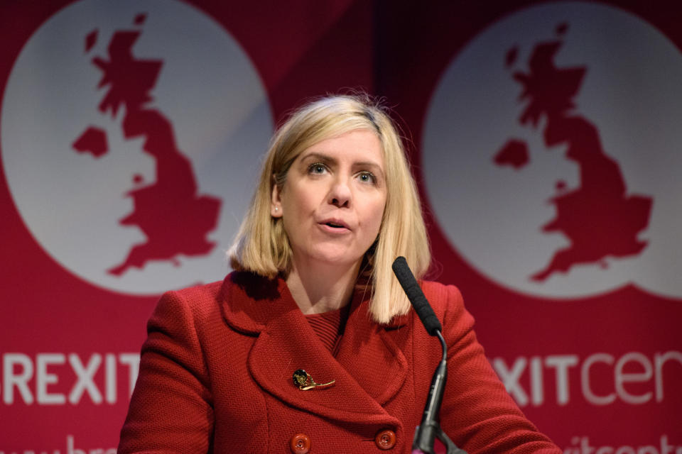 Andrea Jenkyns MP speaking at a fringe event organised by Brexit Central, during the Conservative Party annual conference at the International Convention Centre, Birmingham. Picture date: Sunday September 30th, 2018. Photo credit should read: Matt Crossick/ EMPICS.