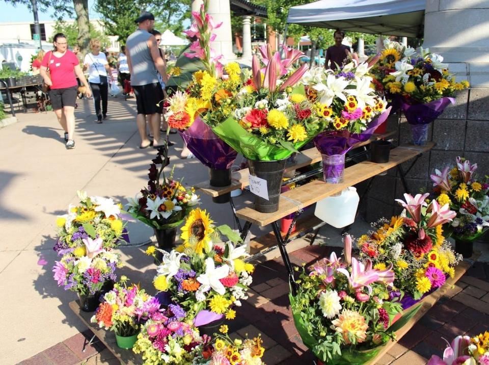Flowers are among the offerings at the Future Neenah Farmers Market at Shattuck Park.