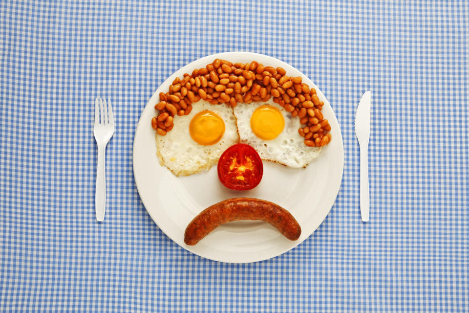 An unhappy fast-food breakfast