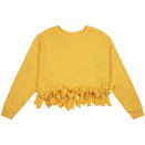 <p>This cropped jumper, complete with knotted hem, will work perfectly with a pair of deconstructed jeans. </p>