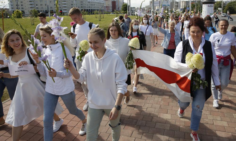 <span>Photograph: Tatyana Zenkovich/EPA</span>